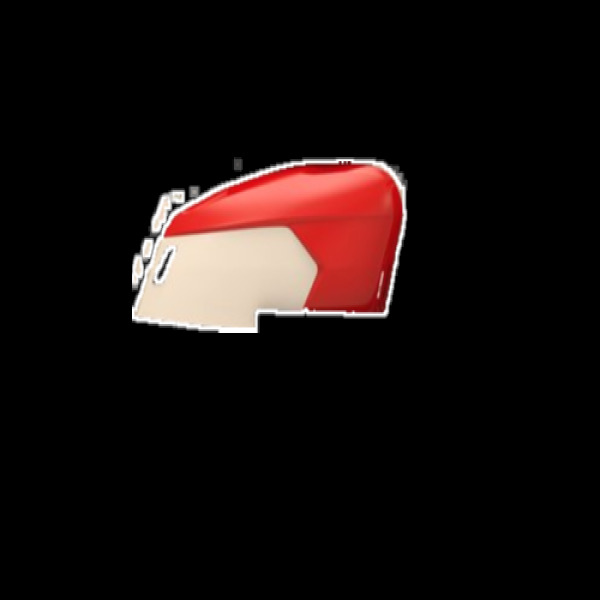 Royal Alloy Right Side Cover Red/Ivory Internal Bolt Hole